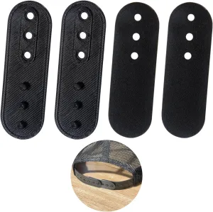 4 Pack Hat Extender, Hat Size Extension Accessories, Hat Snapback Extender, Hat Extender Snapback for Caps Repairing, Add Size and Comfort, Snap-in and Go Black.