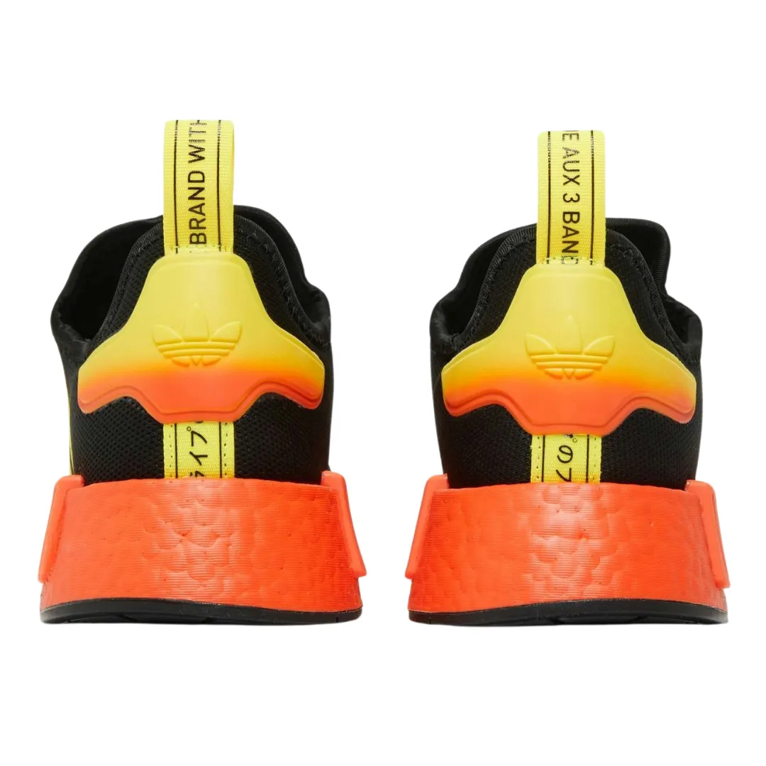 Adidas - Men's NMD_R1 'Black Orange Yellow Gradient' - Core Black / Semi Impact Orange / Beam Yellow