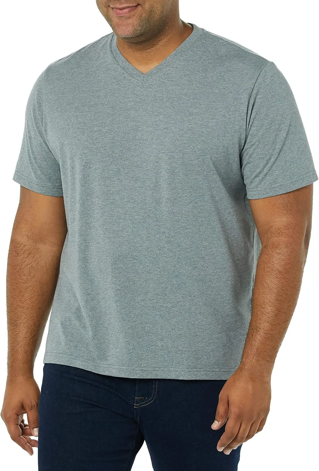 Amazon Essentials Men's Short-Sleeve V-Neck T-Shirts, Pack of 2
