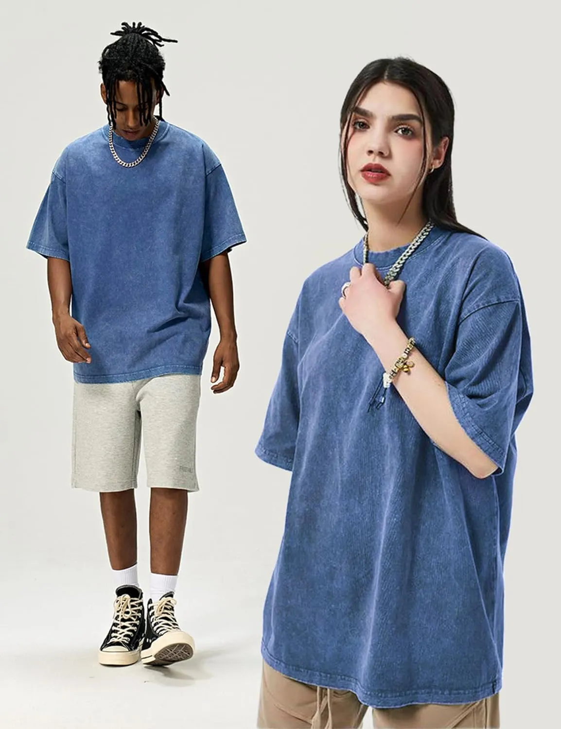 Arssm 3 Pack Men Oversized T Shirts Vintage Tee Loose Fit Short Sleeve Casual Streetwear Baggy Washed Unisex Tops