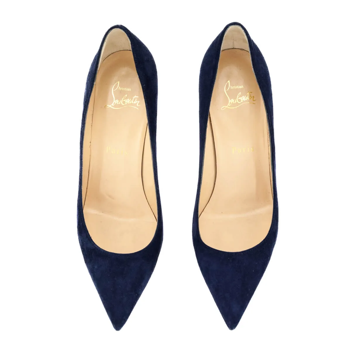Christian Louboutin Navy Suede Pumps Size US 7 | EU 37