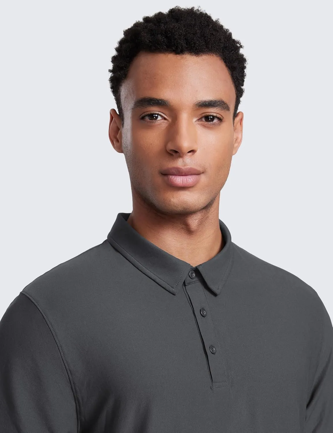 CRZ YOGA Cloudweight Mens Short Sleeve Polo Shirts Lightweight Moisture Wicking Athletic Casual Button Golf T-Shirts