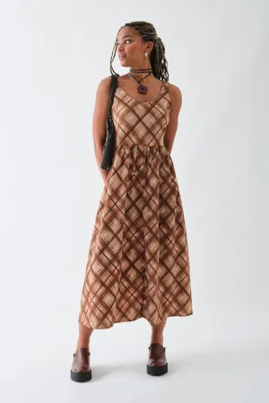 Daisy Street Oversized Check Printed Smock Dress