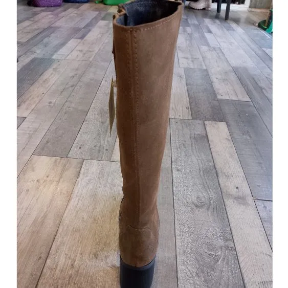 Fly London Black/ Taupe Heeled Boot