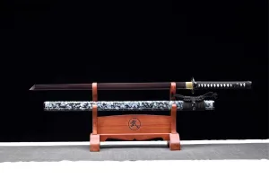 Handmade Damascus Steel Chinese Sword With Blue Sheath#1345