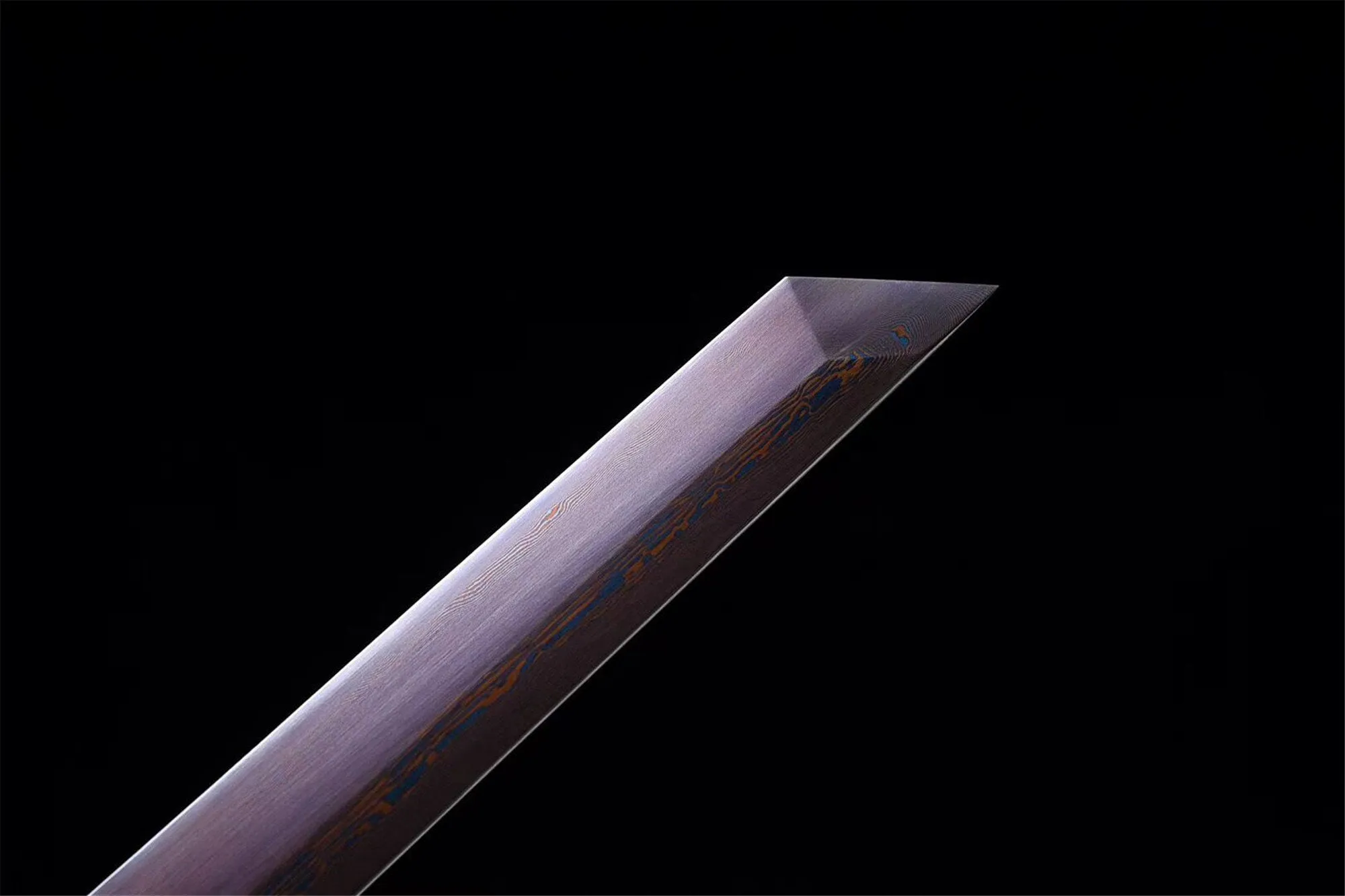 Handmade Damascus Steel Chinese Sword With Blue Sheath#1345