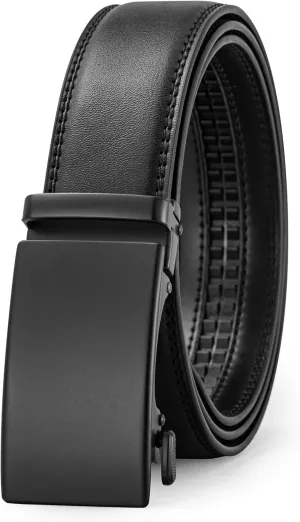 Men's Belt, Ratchet Dress Casual Belt with Adjustable Automatic Buckle Trim to Fit