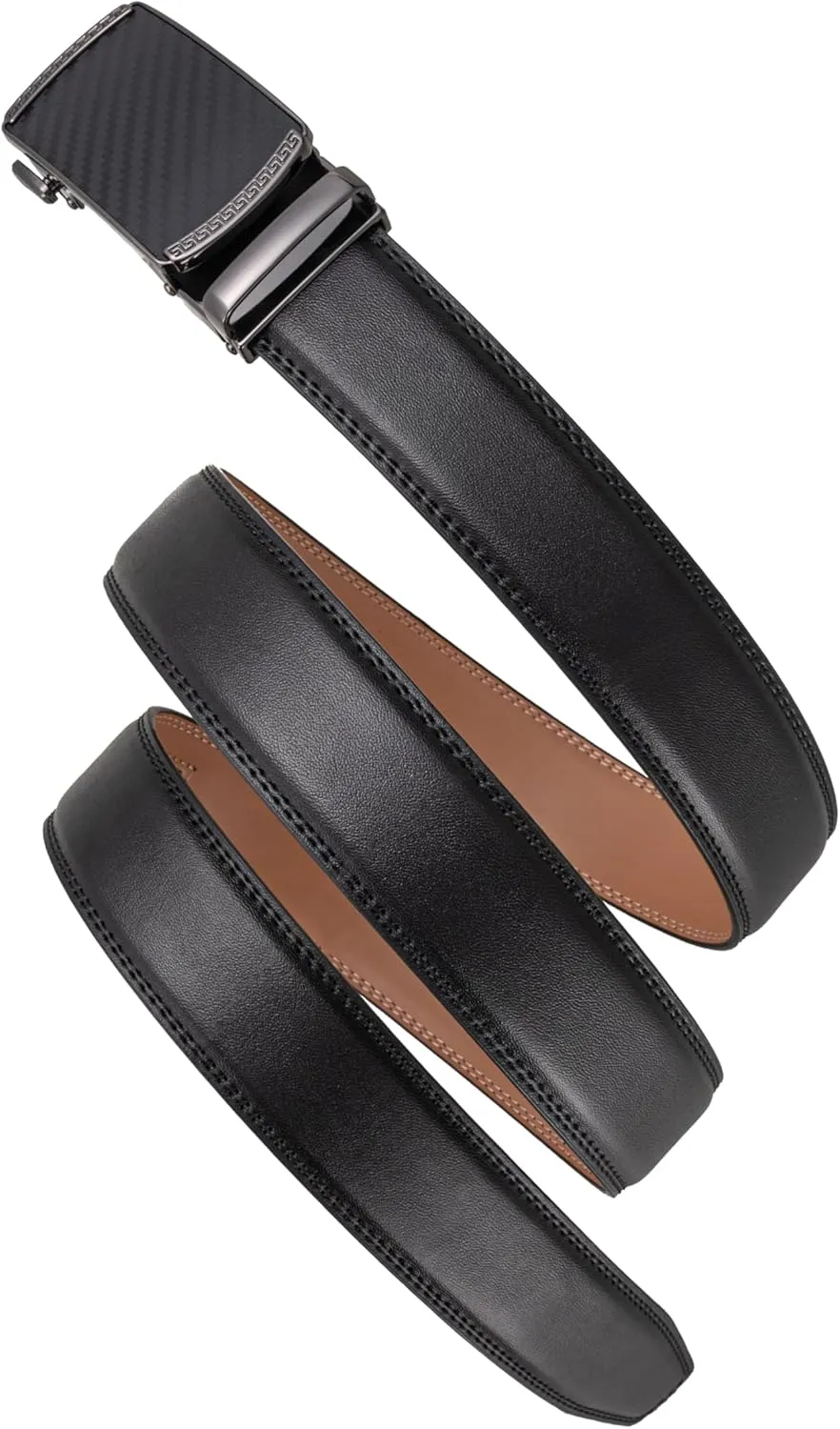 Men's Belt, Ratchet Dress Casual Belt with Adjustable Automatic Buckle Trim to Fit