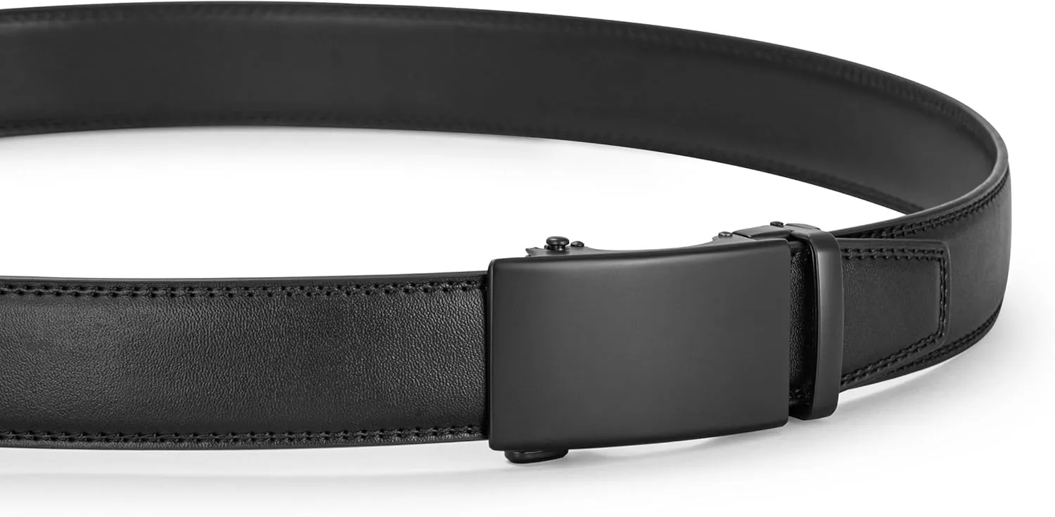 Men's Belt, Ratchet Dress Casual Belt with Adjustable Automatic Buckle Trim to Fit