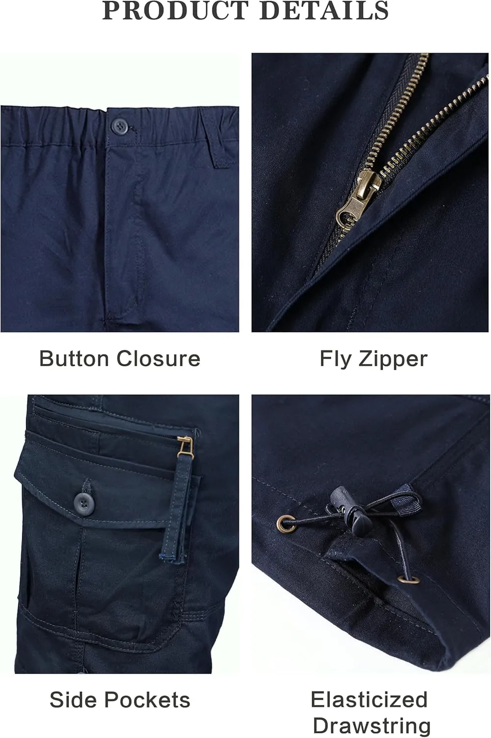 Men's Cargo Shorts with Multi-Pockets | Elastic Waist Cotton Relaxed Fit | 2025 Summer Casual