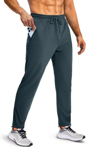 Men's Sweatpants with Zipper Pockets, Athletic Joggers Pants for Running, Workout, Outdoor