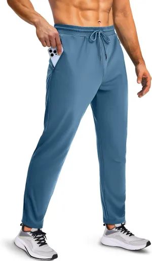 Men's Sweatpants with Zipper Pockets, Athletic Joggers Pants for Running, Workout, Outdoor