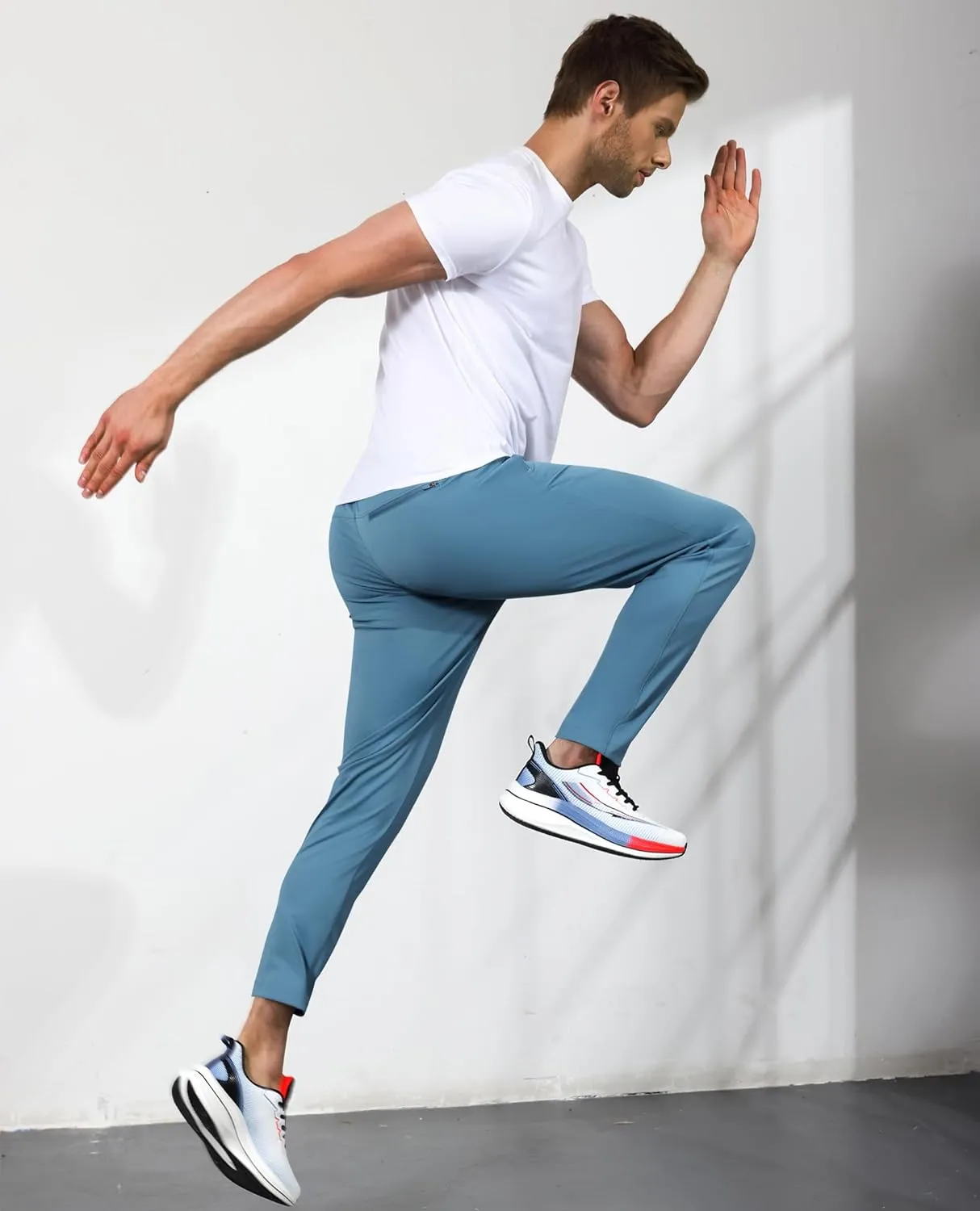 Men's Sweatpants with Zipper Pockets, Athletic Joggers Pants for Running, Workout, Outdoor