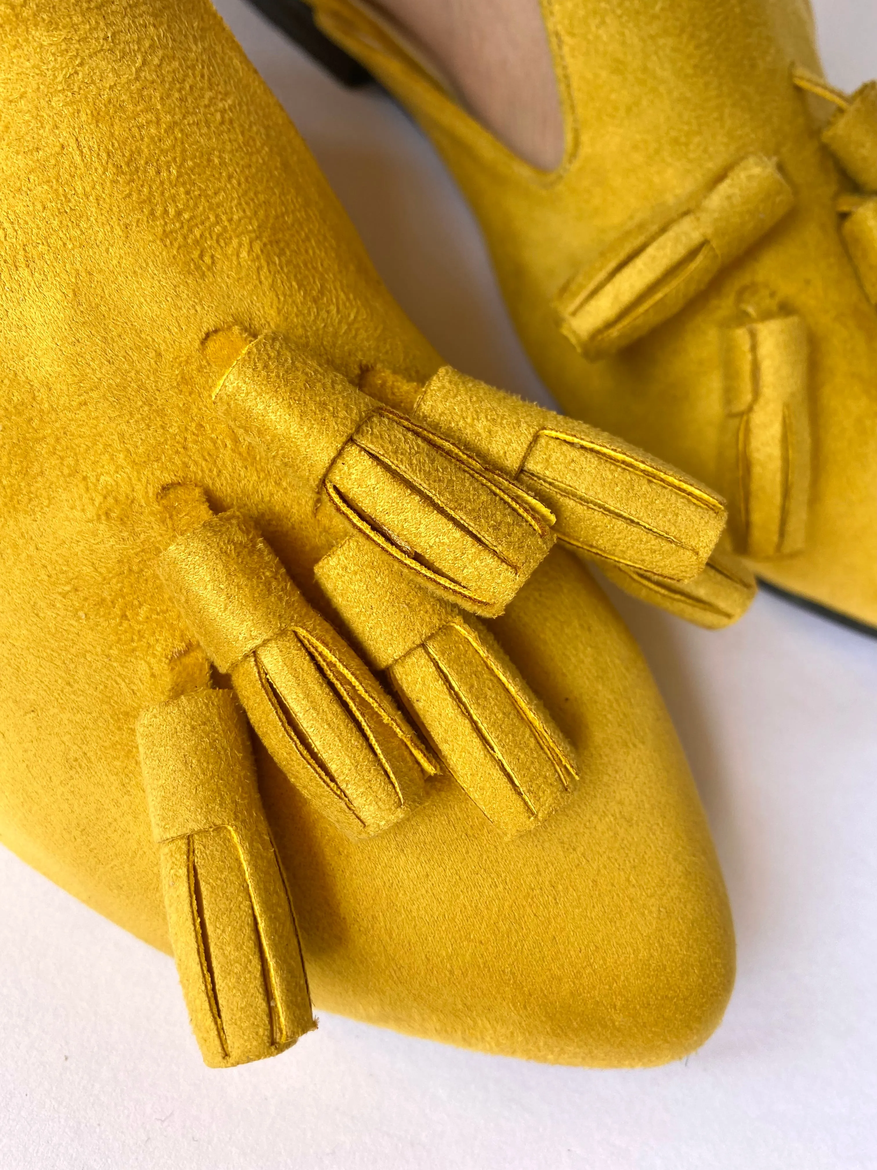 Mustard Yellow Tasseled Mules