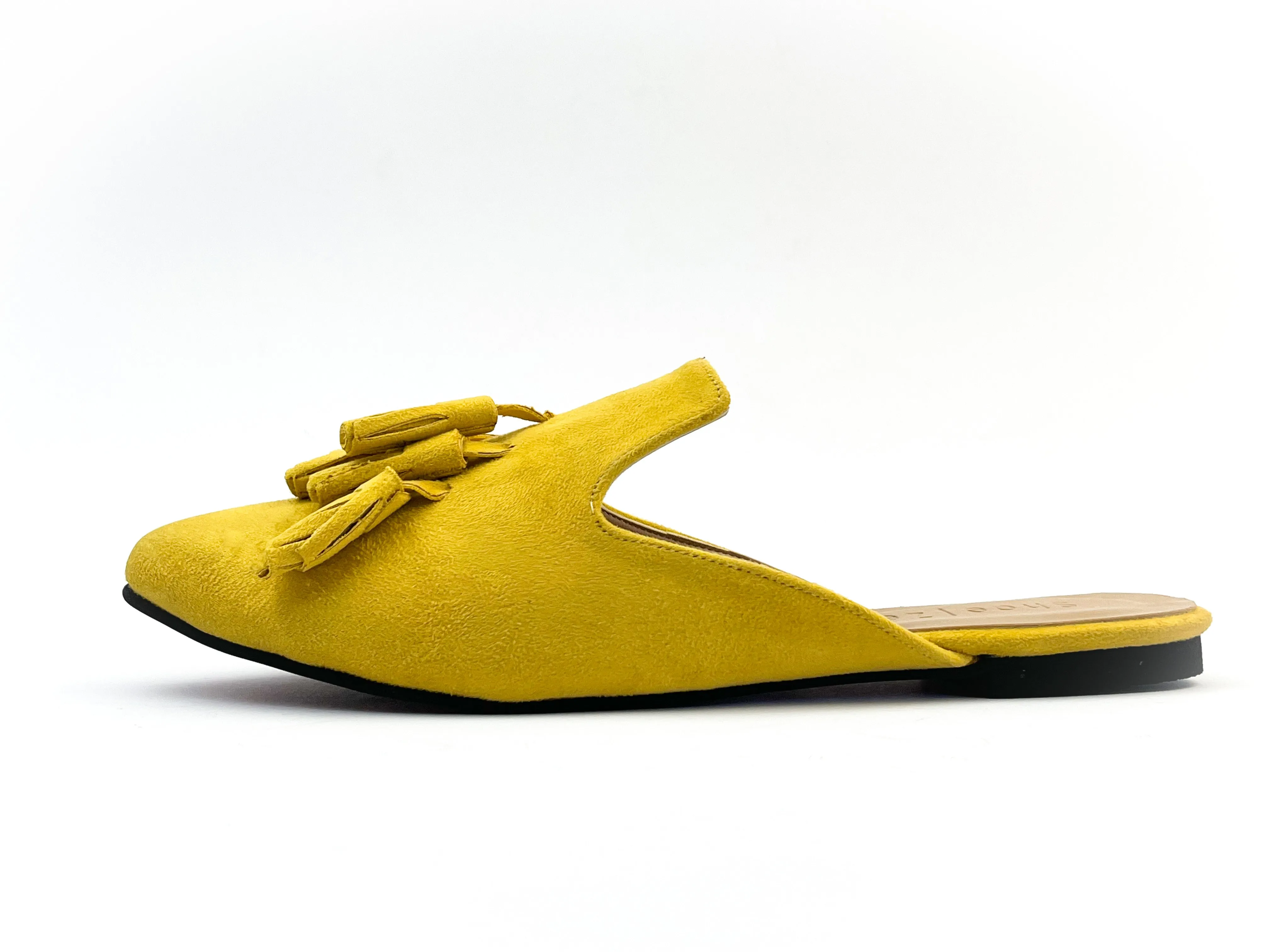 Mustard Yellow Tasseled Mules