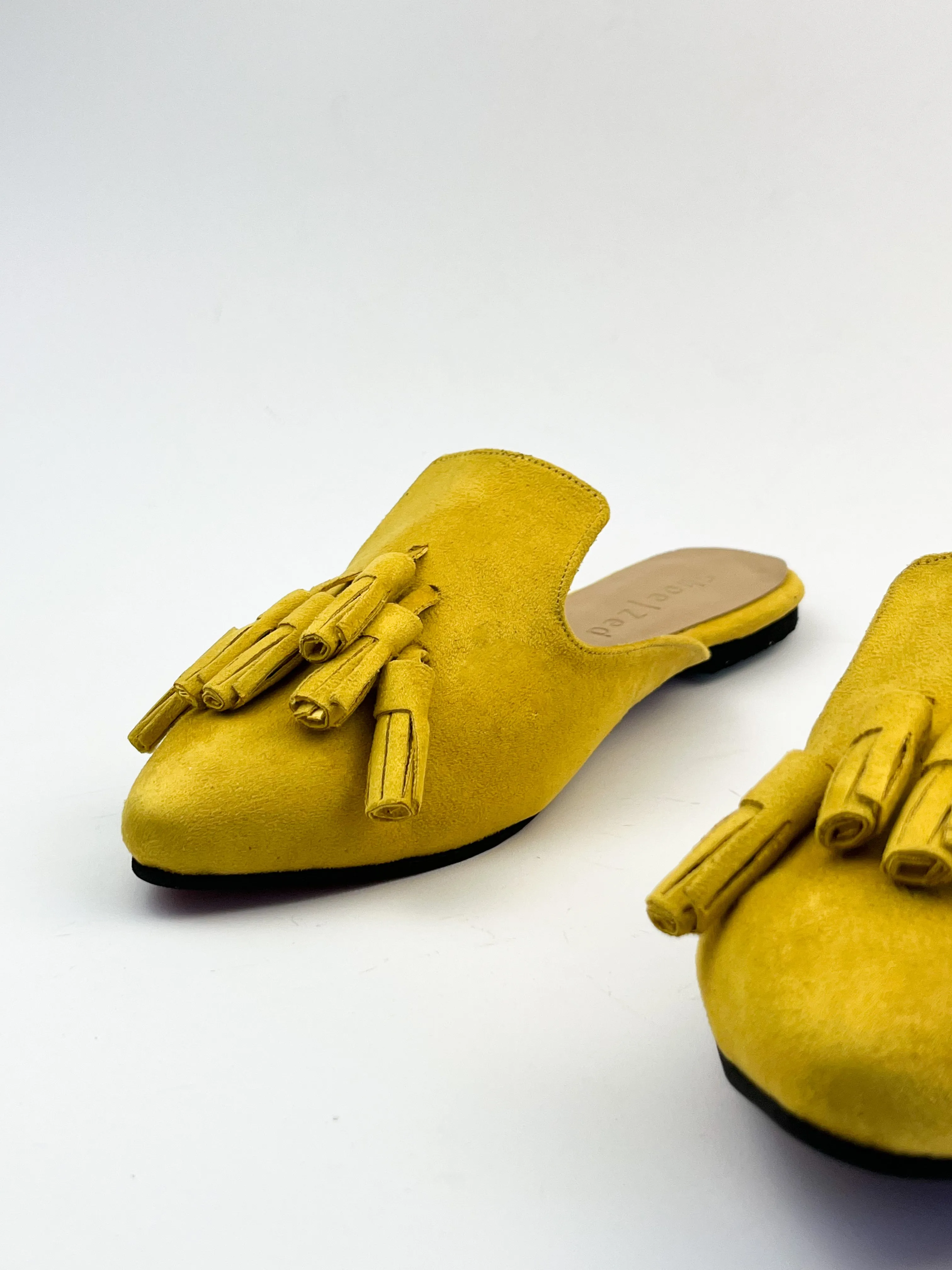 Mustard Yellow Tasseled Mules