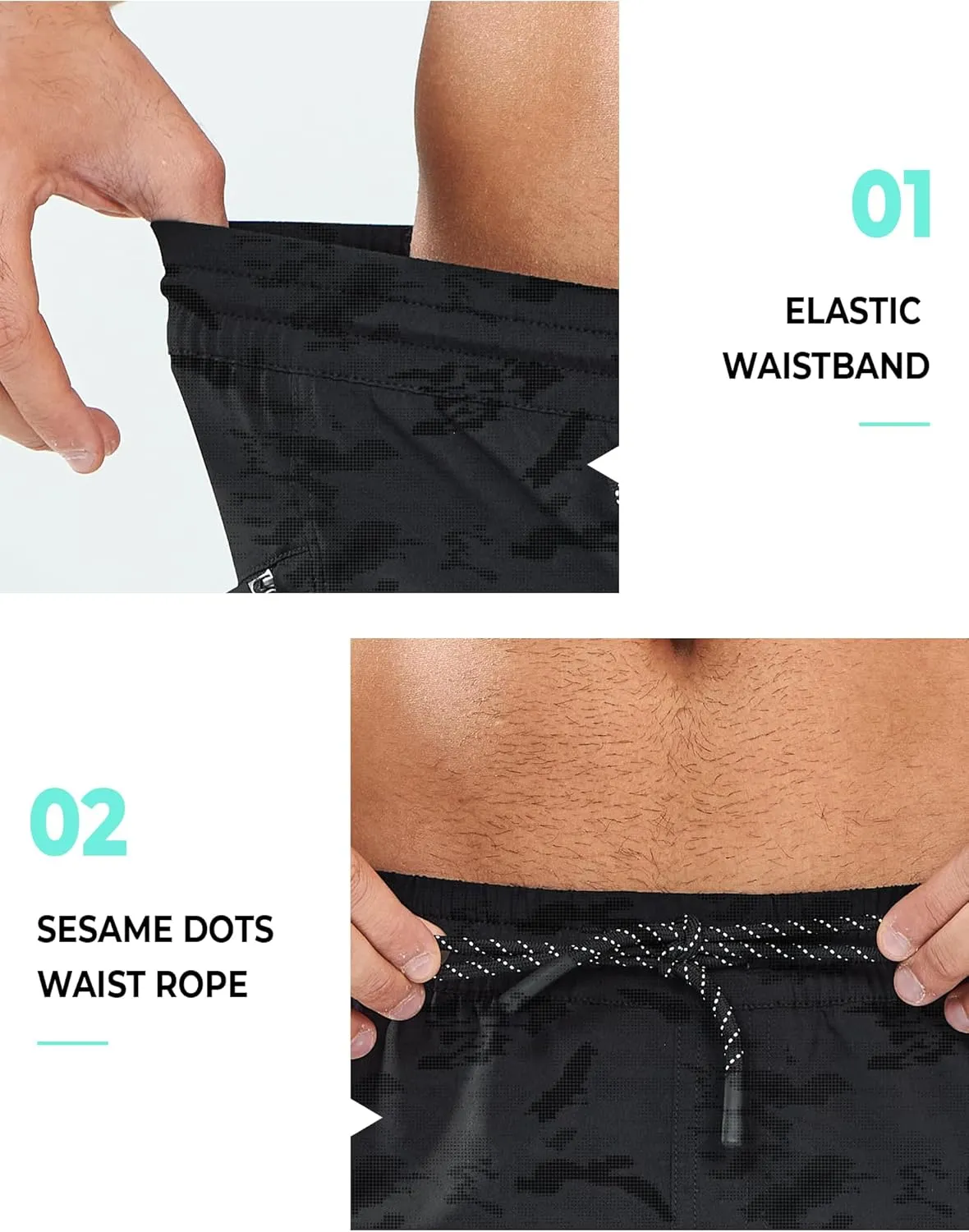 NORTHYARD Men's 9" Board Shorts with 4 Pockets Swim Trunks Swimwear for Men Bathing Suit - No Mesh Liner