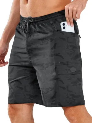 NORTHYARD Men's 9" Board Shorts with 4 Pockets Swim Trunks Swimwear for Men Bathing Suit - No Mesh Liner