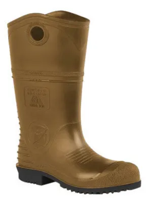 Onguard Size 12 Men's Dark Brown And Black DuraPro XCP PVC Chemical Resistant Boots With Chevron Sure-Flex PVC Outsole, Plain Toe And Shank