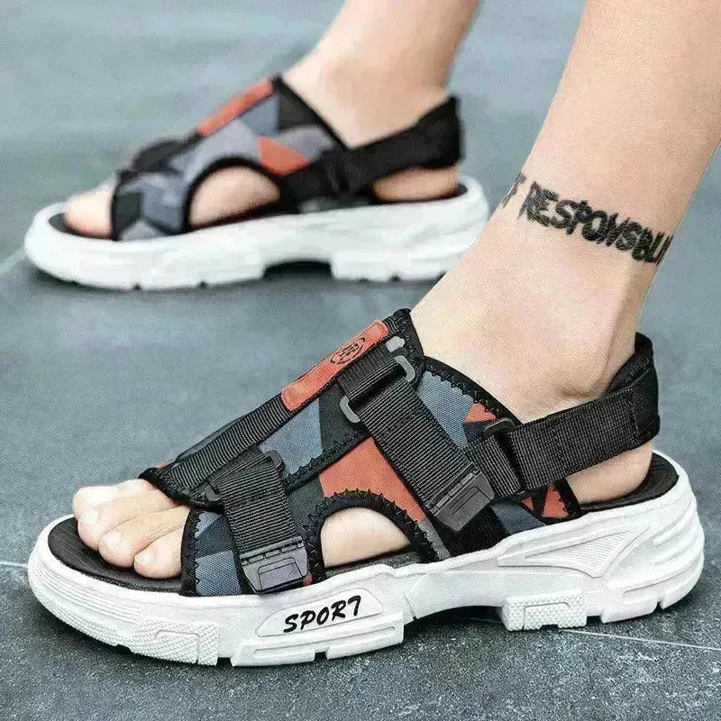 Outer Wear Sandals Men's Vietnamese Thick-soled Anti-slip Beach Shoes