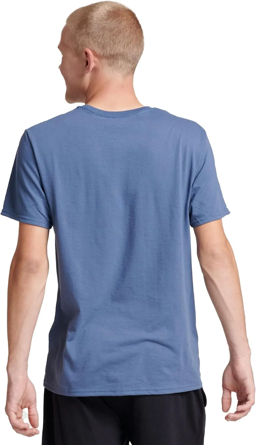 Russell Athletic Men's Dri-Power Cotton Blend Short Sleeve Tees, Moisture Wicking, Odor Protection, UPF 30 , Sizes S-4x