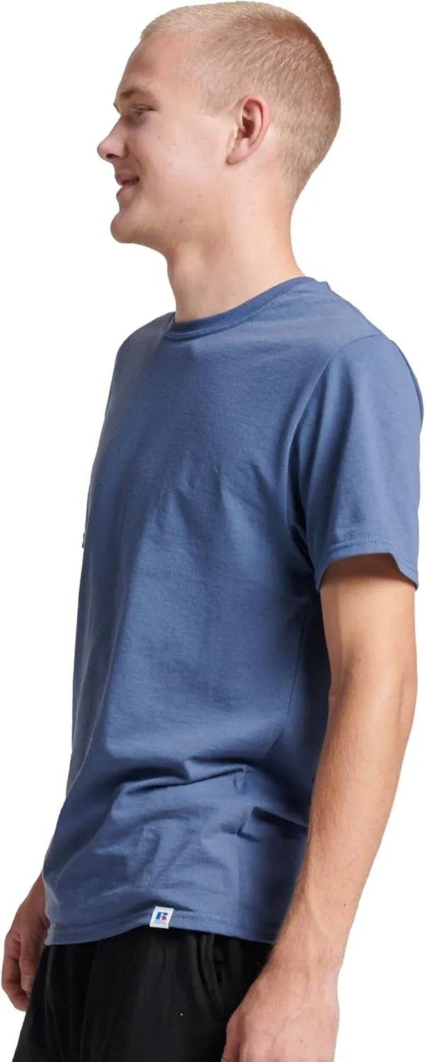 Russell Athletic Men's Dri-Power Cotton Blend Short Sleeve Tees, Moisture Wicking, Odor Protection, UPF 30 , Sizes S-4x