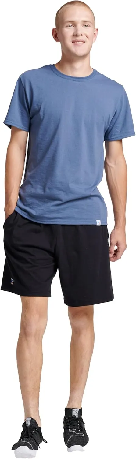Russell Athletic Men's Dri-Power Cotton Blend Short Sleeve Tees, Moisture Wicking, Odor Protection, UPF 30 , Sizes S-4x