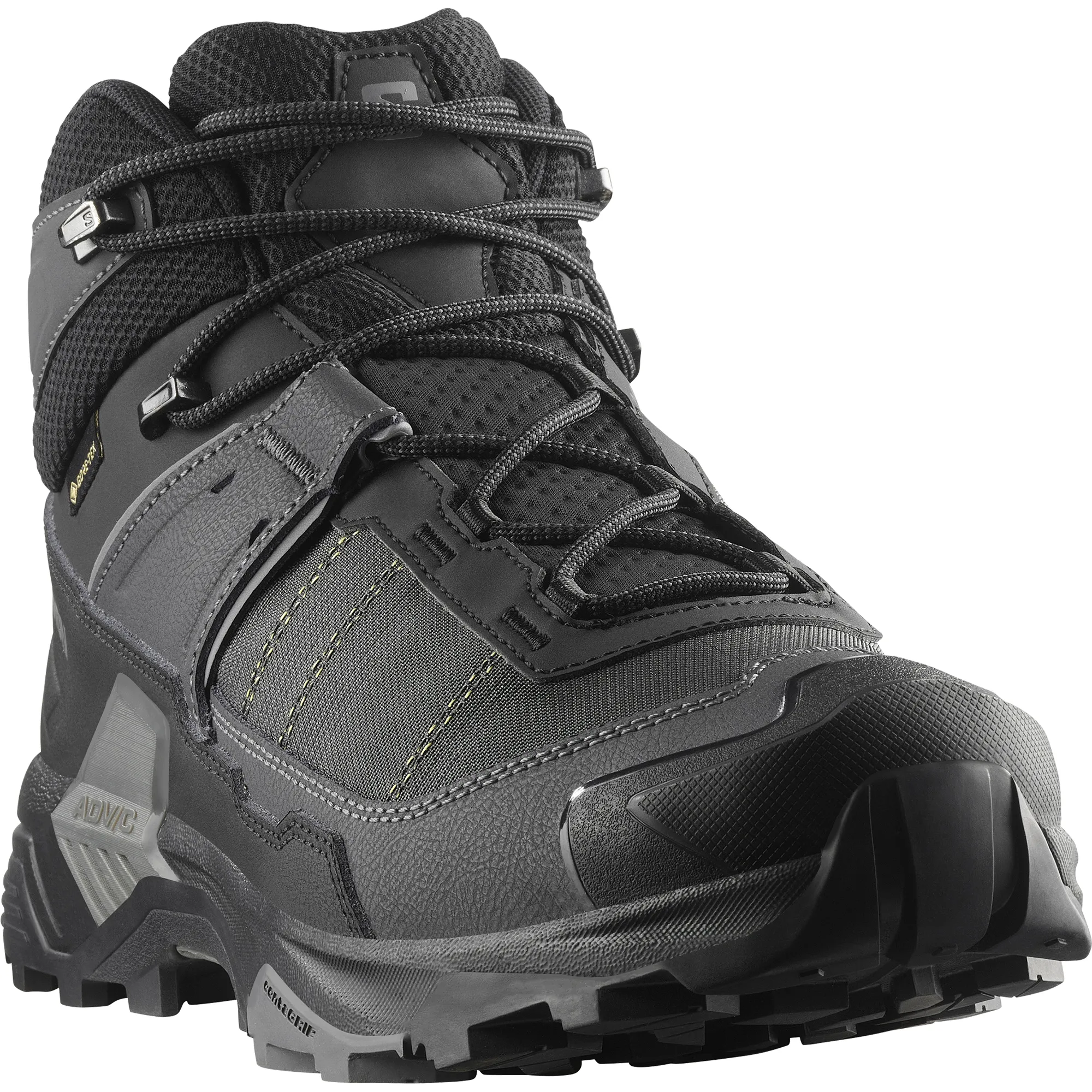 Salomon Men's X Ultra 5 Gore-Tex Mid Trail Boots - WIDE FIT (Black/Asphalt/Castlerock)