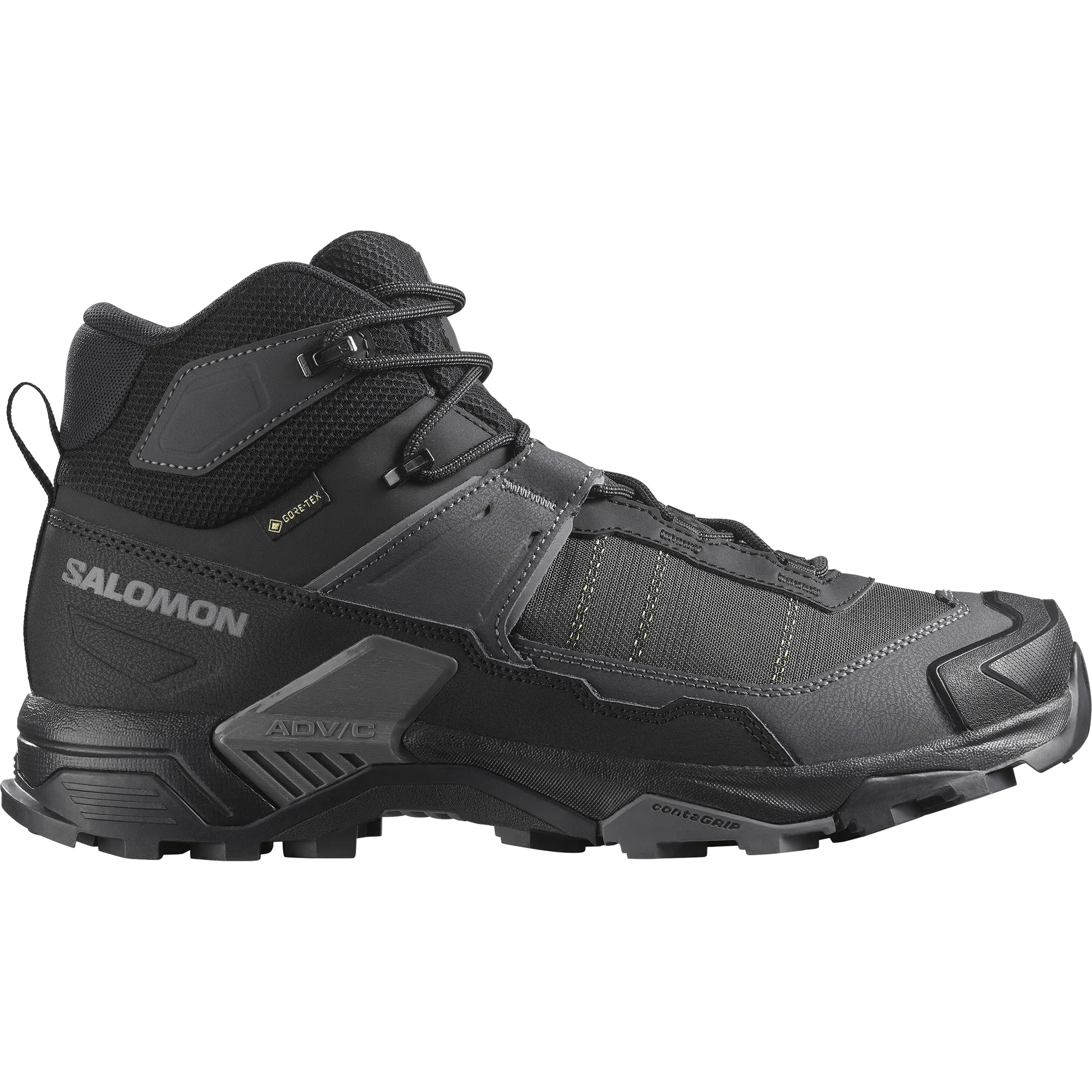 Salomon Men's X Ultra 5 Gore-Tex Mid Trail Boots - WIDE FIT (Black/Asphalt/Castlerock)