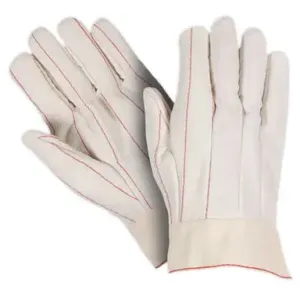 Southern Glove UCHF18WDSCL Premium Grade Corded Poly/Cotton Outer Nonwoven Liner Double Palm Glove, Large (One Dozen)