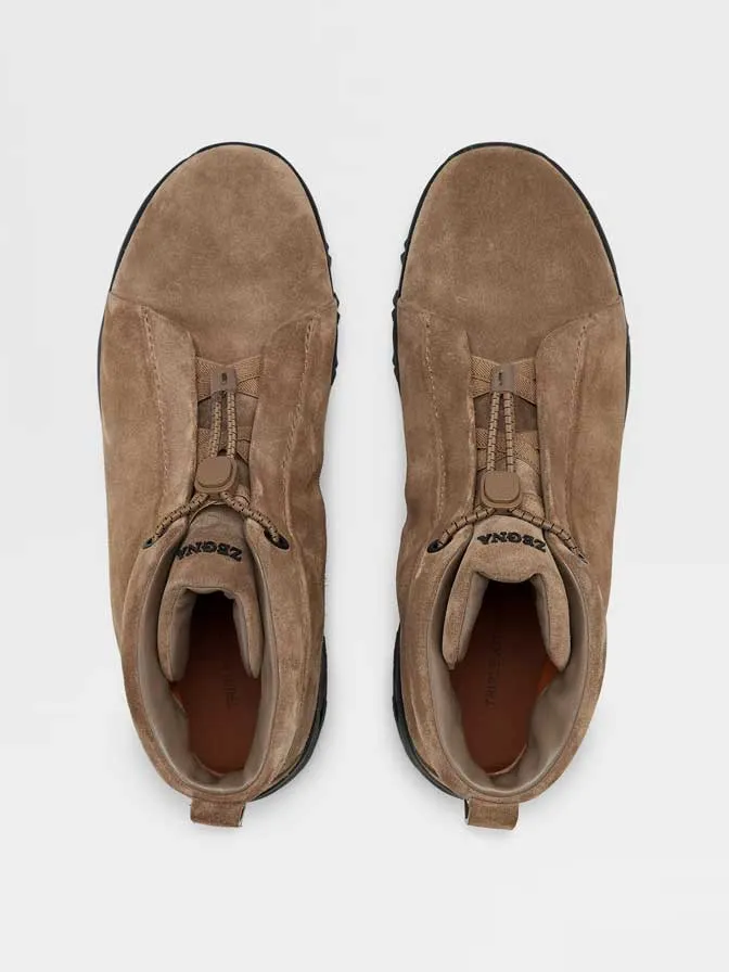 Triple Stitch Vetta Sneakers | Beige Suede
